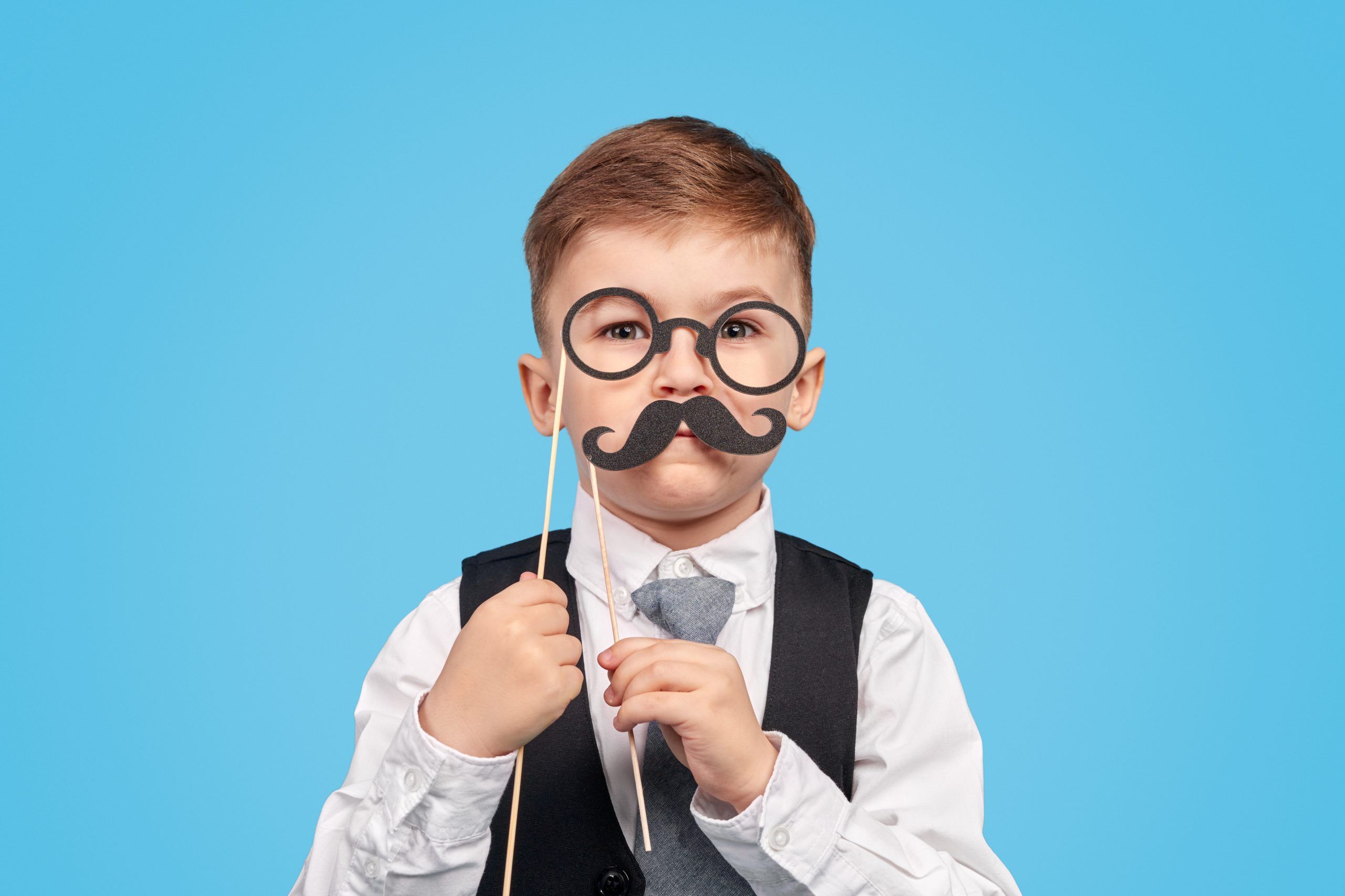 Little gentleman with mustache and glasses