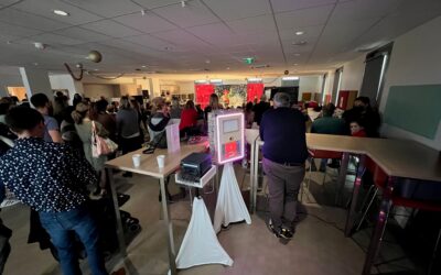 Séance photobooth pour l’arbre de Noël à la MSA à Nîmes